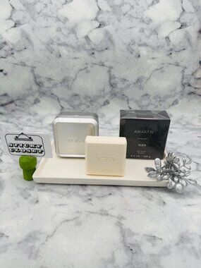 TUMI Skincare,Awaken 08:00 GMT Bar Soap in Aluminum Case-Full 150g,5.3oz-BOX-NEW